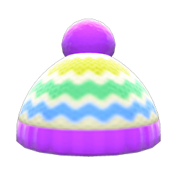 Colorful Striped Knit Cap