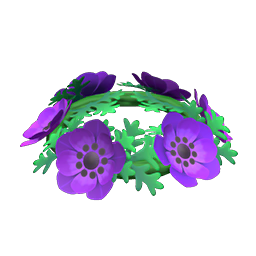Purple Windflower Crown
