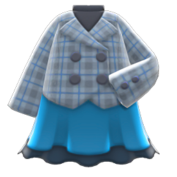 Peacoat-And-Skirt Combo