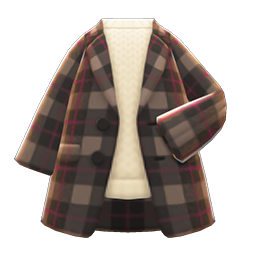 Checkered Chesterfield Coat