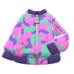 Camo Bomber-Style Jacket