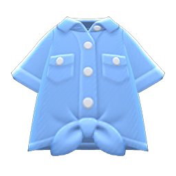 Front-Tie Button-Down Shirt