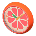 Orange Wall-Mounted Clock