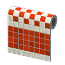 Red Two-Toned Tile Wall