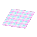 Peach Checked Rug